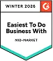 Easiest To Do Business With Winter 2026 badge awarded to WebWork Time Tracker
