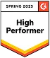 G2 High Performer Time Tracking Software Spring 2025 badge awarded to WebWork Time Tracker
