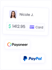 Payroll reports and direct payments through integrated payment systems